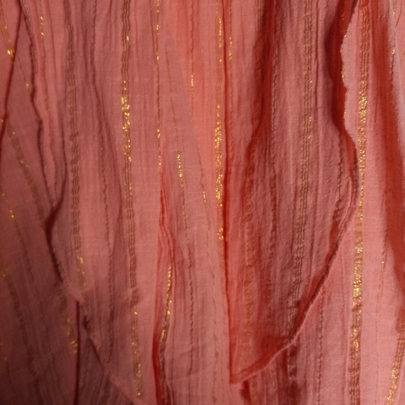 Ana Orange and Gold Cotton Tank Top - Picture 2 of 7